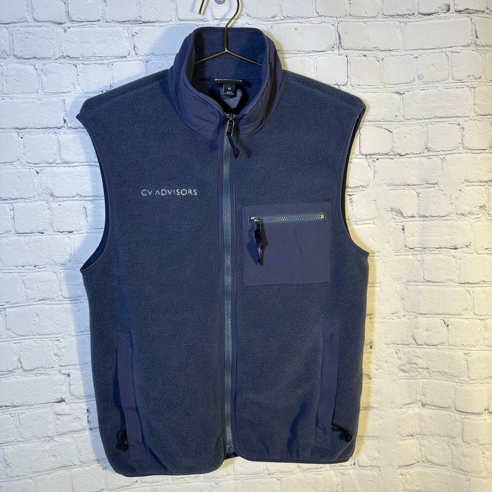 Patagonia Synchilla Fleece Vest Mens XS Navy Blue Full‎ Zip CV Advisors 23011